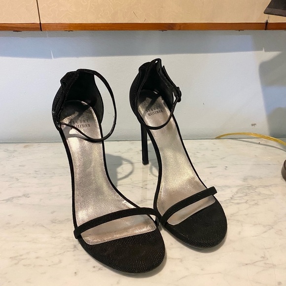 Stuart Weitzman Textured Nudist Dress Sandals Size 10.5 EUC - Picture 2 of 7